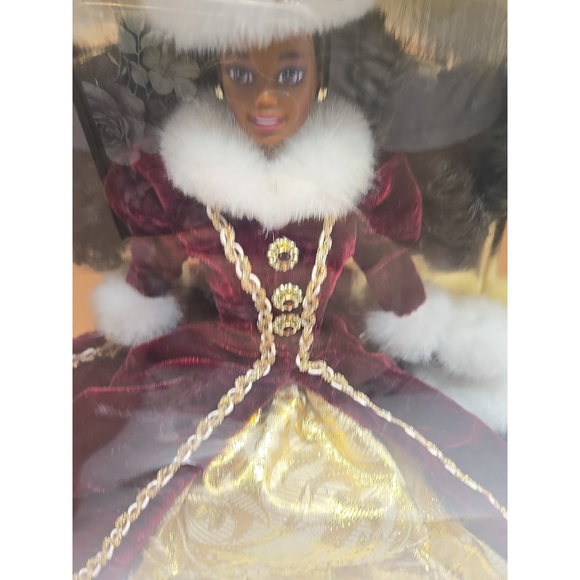 VTG 1996 Happy Holidays Barbie - African American Special Edition - New in Box - Picture 3 of 6